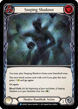 Seeping Shadows (Blue) (MON167) (Unlimited Edition) - Monarch