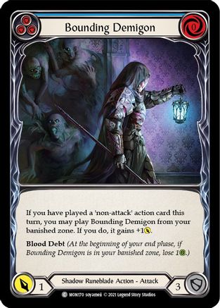 Bounding Demigon (Blue) (MON170) 1st Edition Rainbow Foil - Monarch