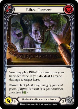 Rifted Torment (Yellow) (MON178) 1st Edition  - Monarch