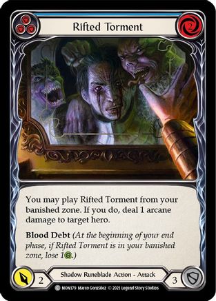 Rifted Torment (Blue) (MON179) 1st Edition Rainbow Foil - Monarch