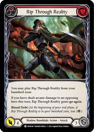 Rip Through Reality (Red) (MON180) 1st Edition Rainbow Foil - Monarch