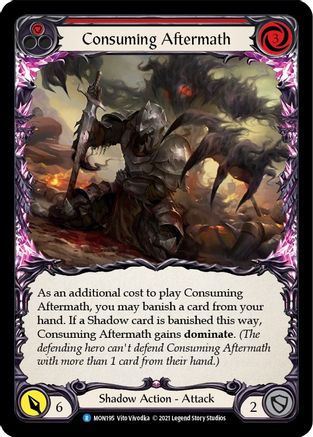 Consuming Aftermath (Red) (MON195) (1st Edition) Rainbow Foil - Monarch