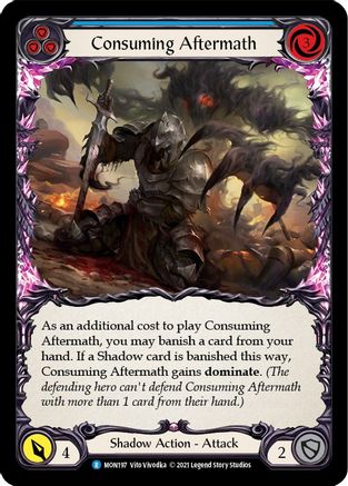Consuming Aftermath (Blue) (MON197) (1st Edition) Rainbow Foil - Monarch