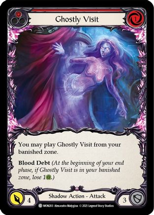 Ghostly Visit (Red) Unlimited Edition Rainbow Foil (MON203) - Monarch