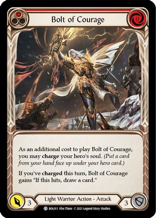 Bolt of Courage (Red)  (BOL011) - Blitz Deck: Monarch - Boltyn | Silver Goblin