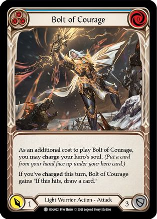 Bolt of Courage (Blue)  (BOL022) - Blitz Deck: Monarch - Boltyn | Silver Goblin