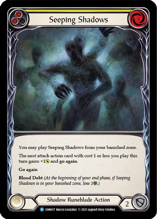 Seeping Shadows (Yellow) (CHN017)  - Blitz Deck: Monarch - Chane