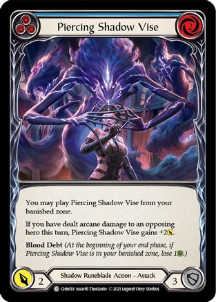 Piercing Shadow Vise (Blue) (CHN018) - Blitz Deck: Monarch - Chane | Silver Goblin