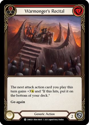 Warmonger's Recital (Red)  (CHN028) - Blitz Deck: Monarch - Chane