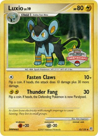 Luxio - 52/130 (State Championship Promo) (52) - League & Championship Cards
