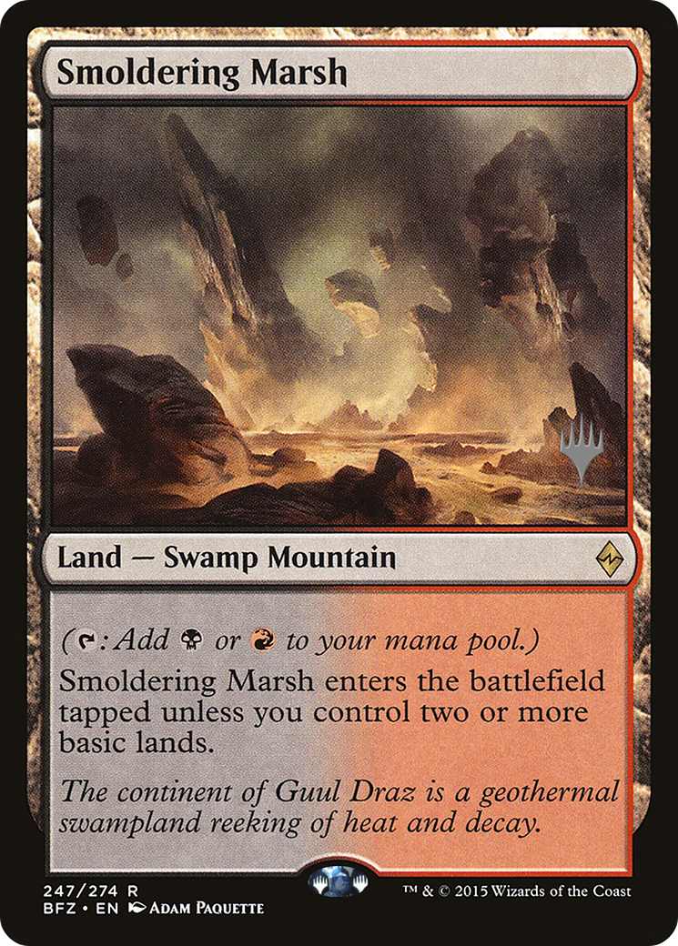 Smoldering Marsh Foil - Battle for Zendikar Promos