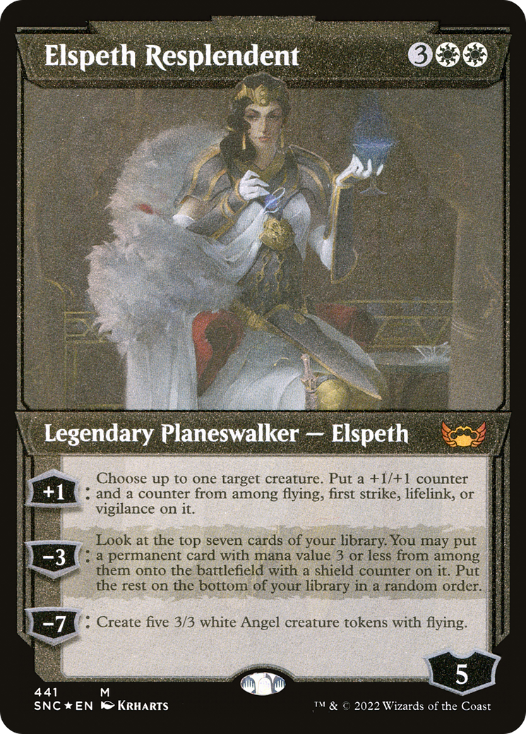 Elspeth Resplendent (Showcase Art Deco Foil Etched) [Streets of New Capenna] | Silver Goblin