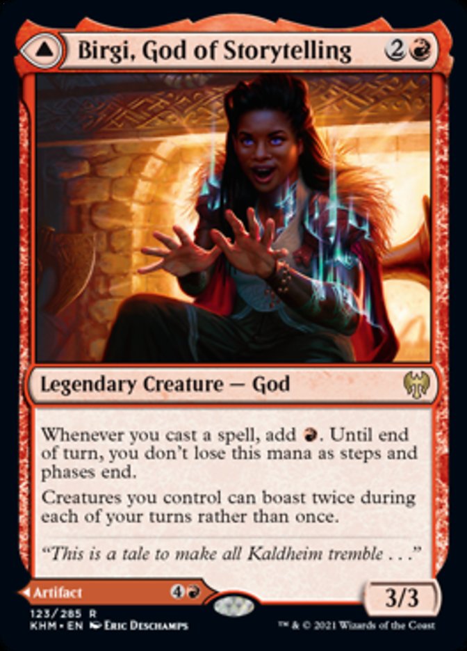 Birgi, God of Storytelling // Harnfel, Horn of Bounty [Kaldheim] Foil