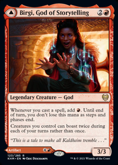 Birgi, God of Storytelling // Harnfel, Horn of Bounty [Kaldheim] Foil