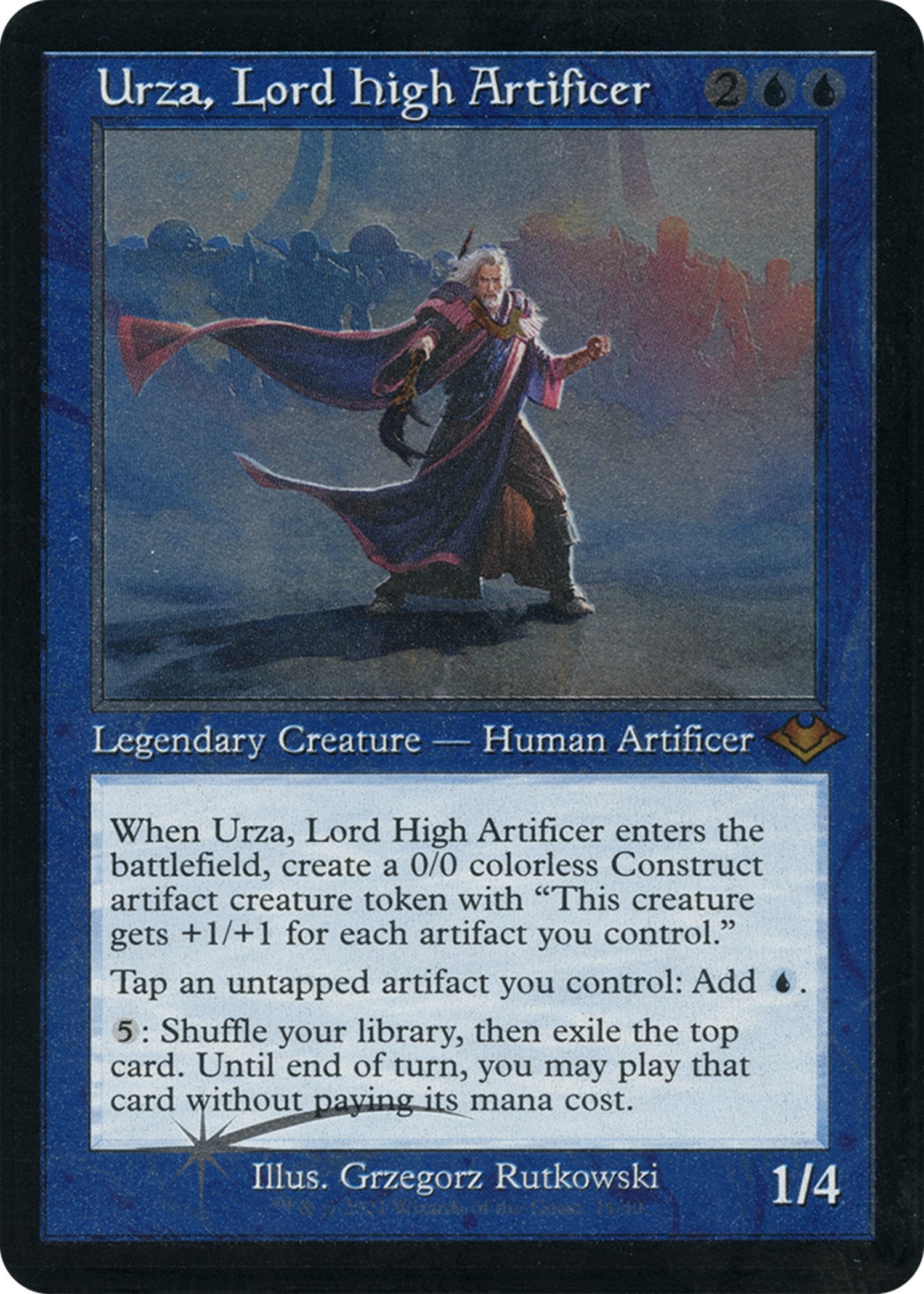 Urza, Lord High Artificer (Retro Foil Etched) [Modern Horizons 2] | Silver Goblin