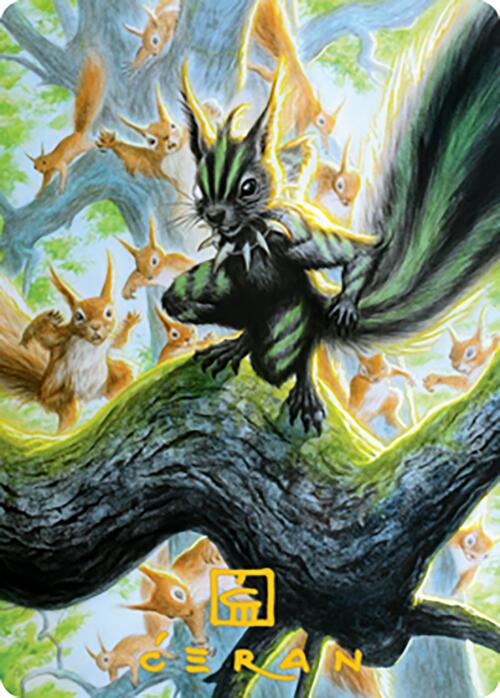 Chatterfang, Squirrel General Art Card (67) (Gold-Stamped Signature) [Modern Horizons 2 Art Series] | Silver Goblin