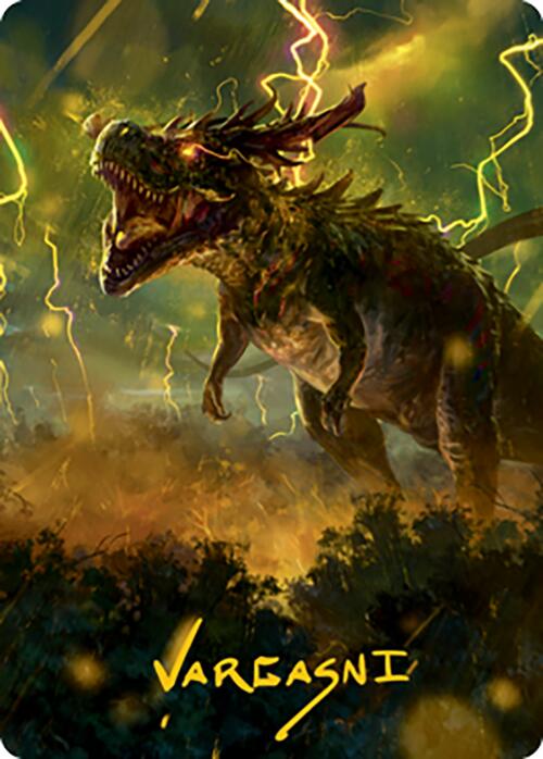 Thrasta, Tempest's Roar Art Card (42) (Gold-Stamped Signature) [Modern Horizons 2 Art Series] | Silver Goblin