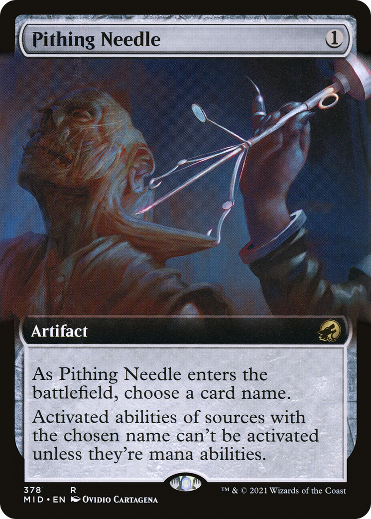 Pithing Needle (Extended Art) [Innistrad: Midnight Hunt] Foil