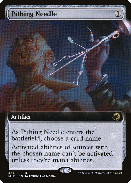 Pithing Needle (Extended Art) [Innistrad: Midnight Hunt] Foil