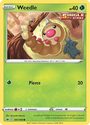 Weedle (1) Reverse Holofoil - Chilling Reign