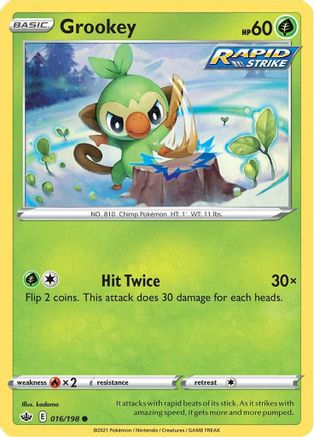 Grookey (16) Reverse Holofoil - Chilling Reign