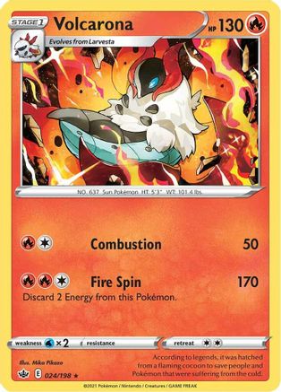 Volcarona (24) Reverse Holofoil - Chilling Reign