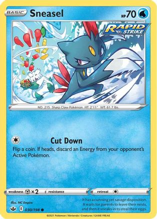 Sneasel (30) Reverse Holofoil - Chilling Reign