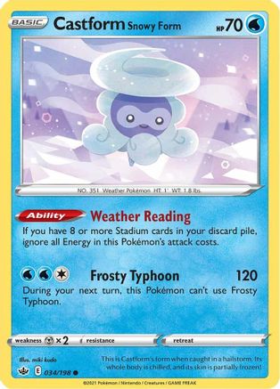 Castform Snowy Form (034/198) [Sword & Shield: Chilling Reign] | Silver Goblin