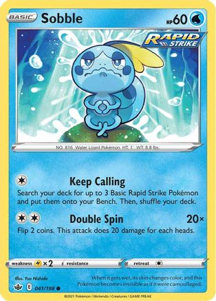 Sobble (41) Reverse Holofoil - Chilling Reign