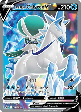Ice Rider Calyrex V (Full Art) (163) Holofoil - Chilling Reign