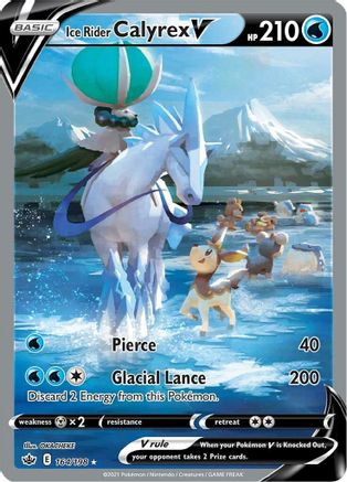 Ice Rider Calyrex V (Alternate Full Art) (164) Holofoil - SWSH06 Chilling Reign