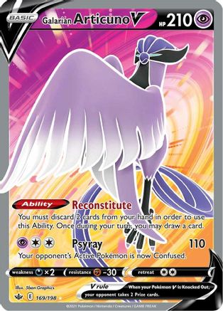 Galarian Articuno V (Full Art) (169) Holofoil - Chilling Reign