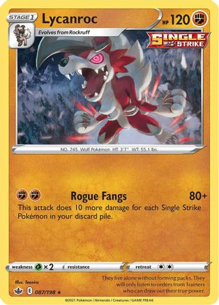 Lycanroc (87) Reverse Holofoil - Chilling Reign