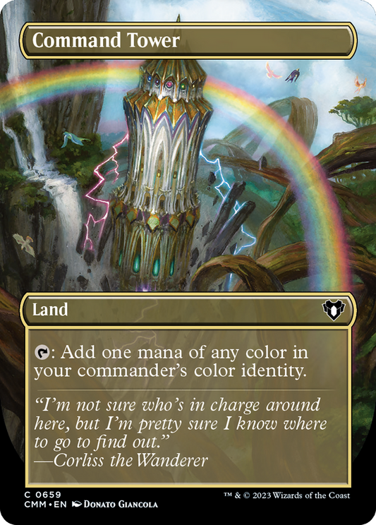 Command Tower (Borderless Alternate Art) [Commander Masters] Foil