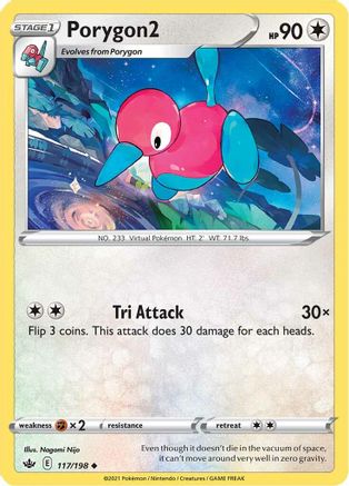Porygon (117) Reverse Holofoil - Chilling Reign