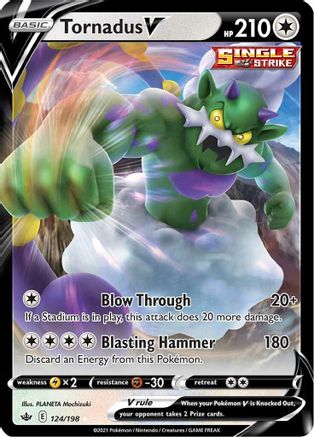 Tornadus V (124/198) [Sword & Shield: Chilling Reign] | Silver Goblin