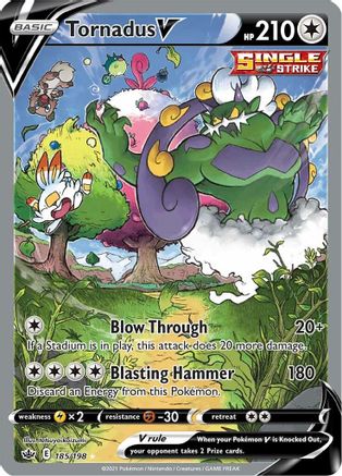 Tornadus V (Alternate Full Art) (185) Holofoil - SWSH06 Chilling Reign