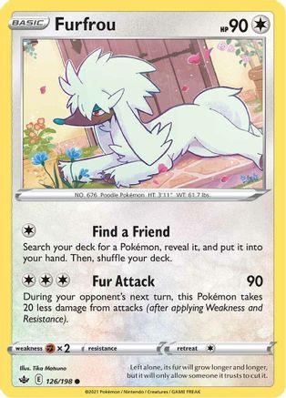 Furfrou (126) Reverse Holofoil - Chilling Reign
