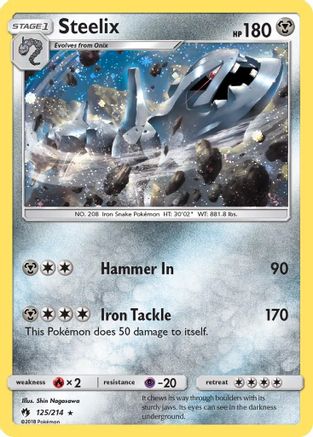 Steelix - 125/214 (Cosmos Holo) (125) Holofoil - Blister Exclusives