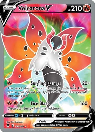 Volcarona V (Full Art) (170) Holofoil - Evolving Skies