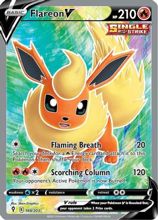 Flareon V (169/203) [Sword & Shield: Evolving Skies] | Silver Goblin