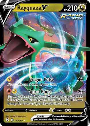 Rayquaza V (110/203) [Sword & Shield: Evolving Skies] | Silver Goblin