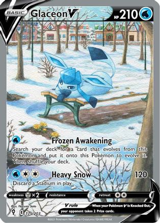 Glaceon V (Alternate Full Art) (175) Holofoil - Evolving Skies