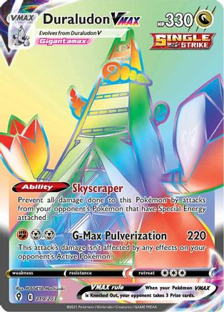 Duraludon VMAX (Secret) (219) Holofoil - SWSH07 Evolving Skies