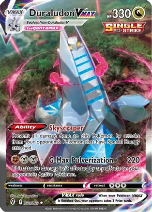 Duraludon VMAX (Alternate Art Secret) (220) Holofoil - SWSH07 Evolving Skies