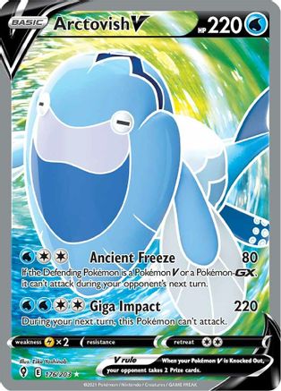 Arctovish V (Full Art) (176) Holofoil - SWSH07 Evolving Skies