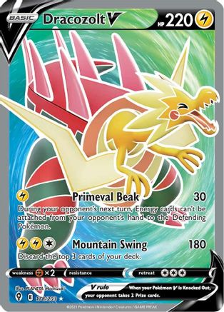 Dracozolt V (Full Art) (178) Holofoil - SWSH07 Evolving Skies