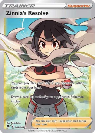 Zinnia's Resolve (Full Art) (203) Holofoil - SWSH07 Evolving Skies