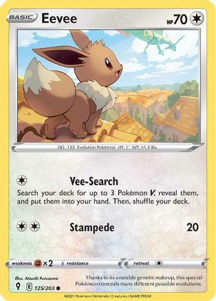 Eevee (125) Reverse Holofoil - Evolving Skies