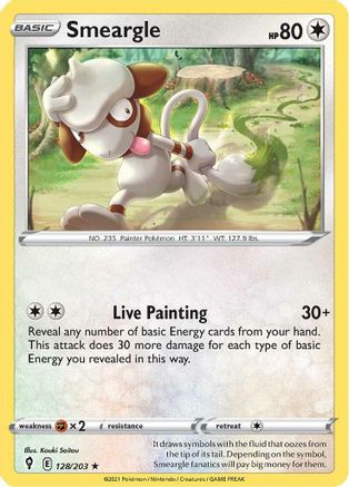 Smeargle (128) Reverse Holofoil - Evolving Skies
